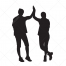 boys clapping hands silhouette, boy vector silhouettes