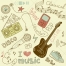 I love music vector doodles, music vector graphics