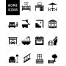 home icons, house icon set, living icons