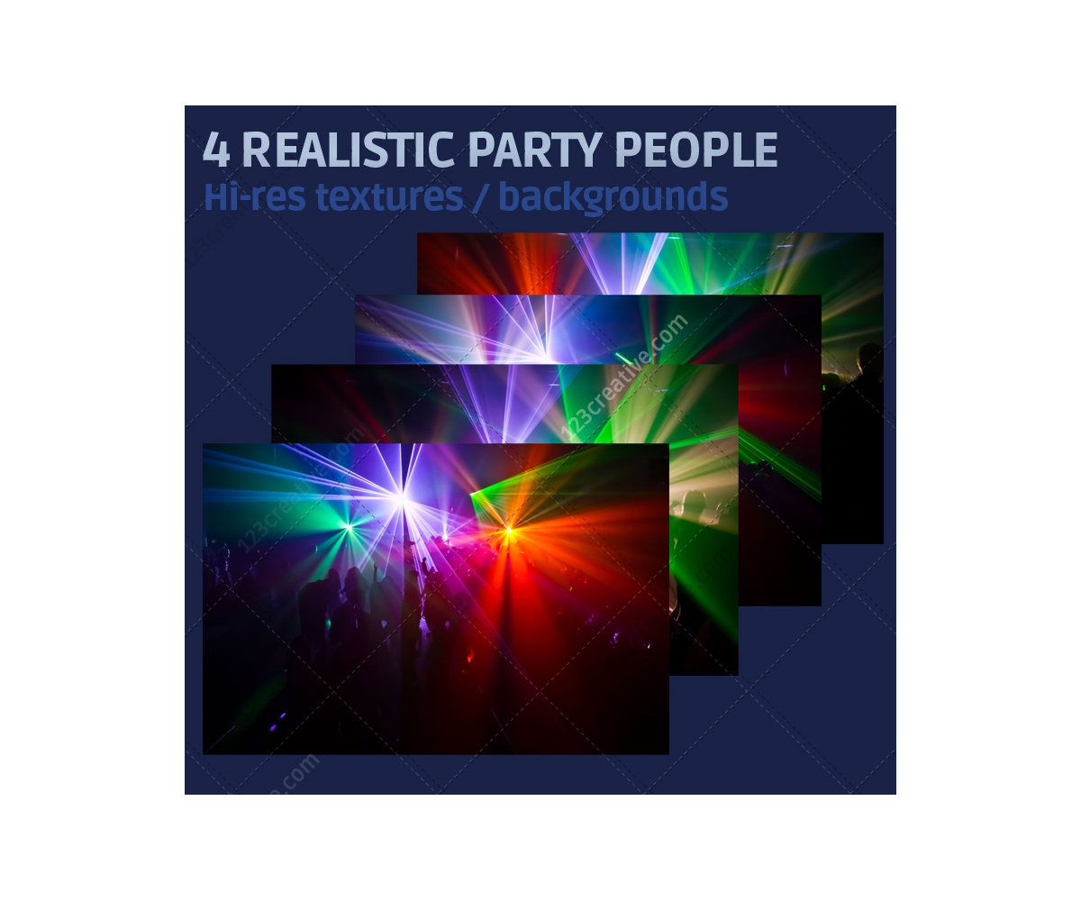 4 realistic party people backgrounds