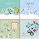 christmas vector greeting card, winter card template