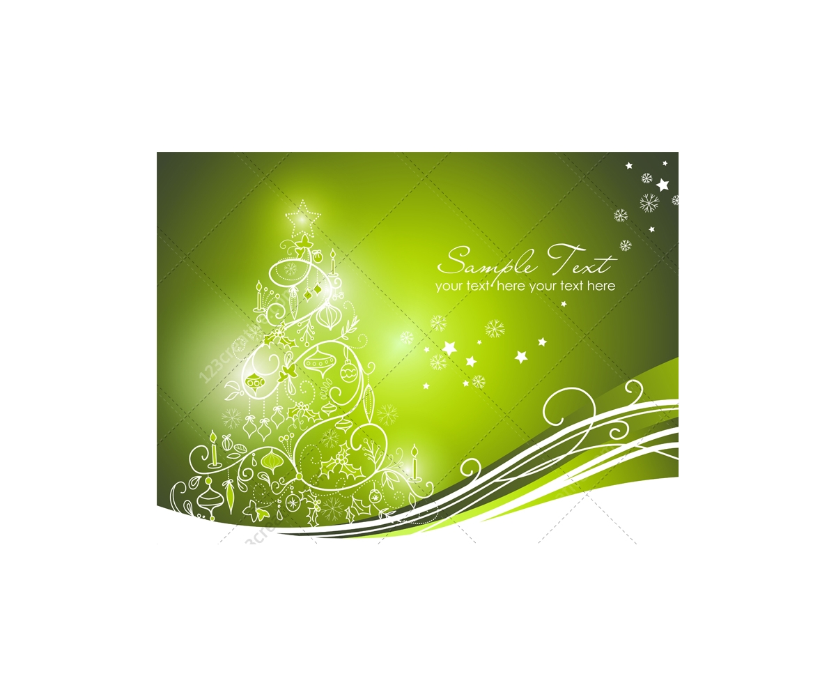 Greeting cards with Christmas tree - vector graphics ...