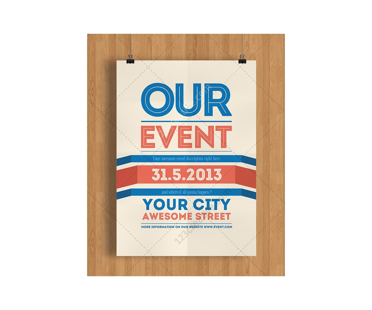 event flyer template psd light color