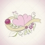 decorative heart illustration, wedding card design, wedding vectors