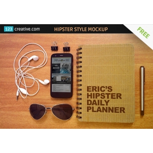 FREE Hipster style mockup template