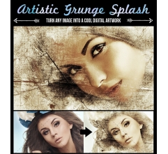 Grunge Image Splash - Photoshop Photo Effect