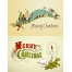 Nativity scene and Christmas candle vector illustrations 