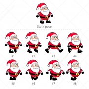 Cute Santa Claus character vectors