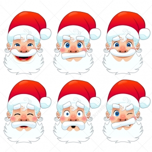 Santa Claus face vectors