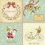 4 Merry Christmas vector cards