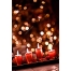 Christmas candles card background, Christmas candles stock photo