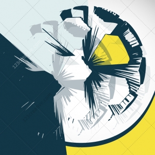 Abstract futuristic vector graphics - industrial, technical, abstract ...