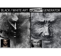 Black & White Art Portrait Generator in Photoshop