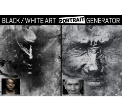 Black & White Art Portrait Generator in Photoshop