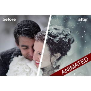 Animated snow GIF in Photoshop - add snow animation to photo