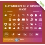 Free eCommerce flat UI Kit, free social media icons, free e commerce icons
