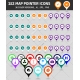map icons pointers, map marker vector icons