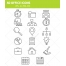 Icon pack for website design, office icon set