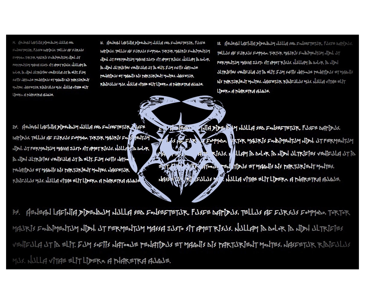 Heavy metal font - Hatross. Black metal font typeface. Original