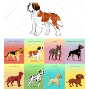 realistic dog vector pack, dog vector design