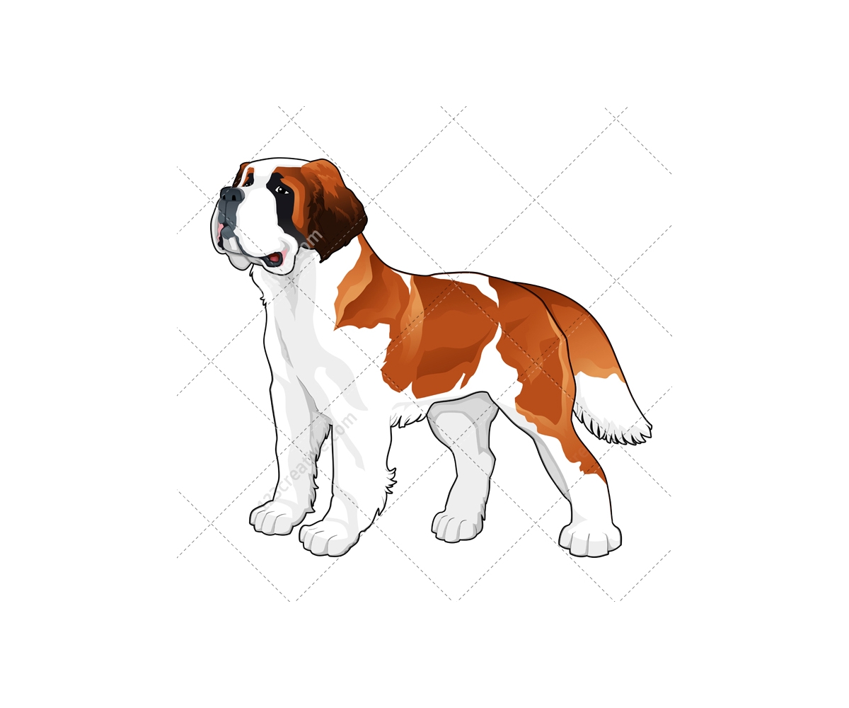 Realistic dog vector pack - animal vector graphics. Dalmatian, Pitbull