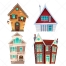 countryhouse vector, mysterious house illustration 