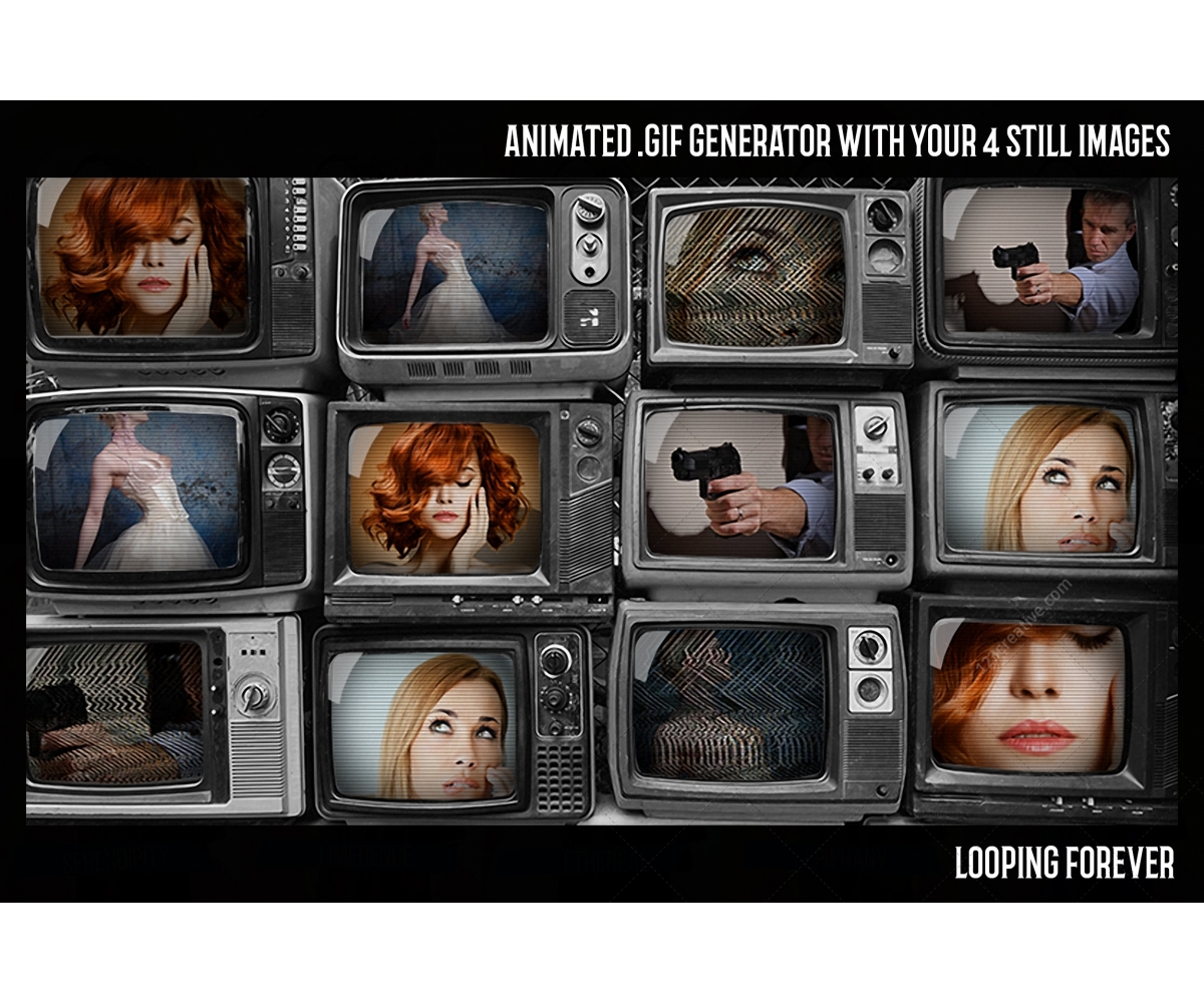 Animated GIF creator in Photoshop - Old TV video template by 123creative on  Dribbble