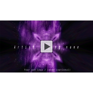 Purple holographic strobing tunnel music visualizer - service for you
