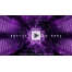 Purple holographic strobing tunnel music visualizer for hitech psytrance techno producers