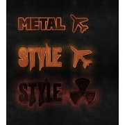 Eroded metal styles (17 styles in pack)