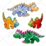 cartoon dinosaur illustrations, cartoon vectors for childrens