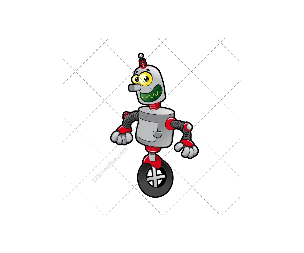 Cute robot vectors - cartoon vector illustration (robot ...