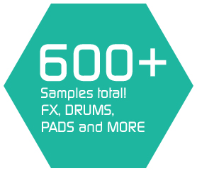 FX & Drum Kit includes 600+ samples FX, drums, pads